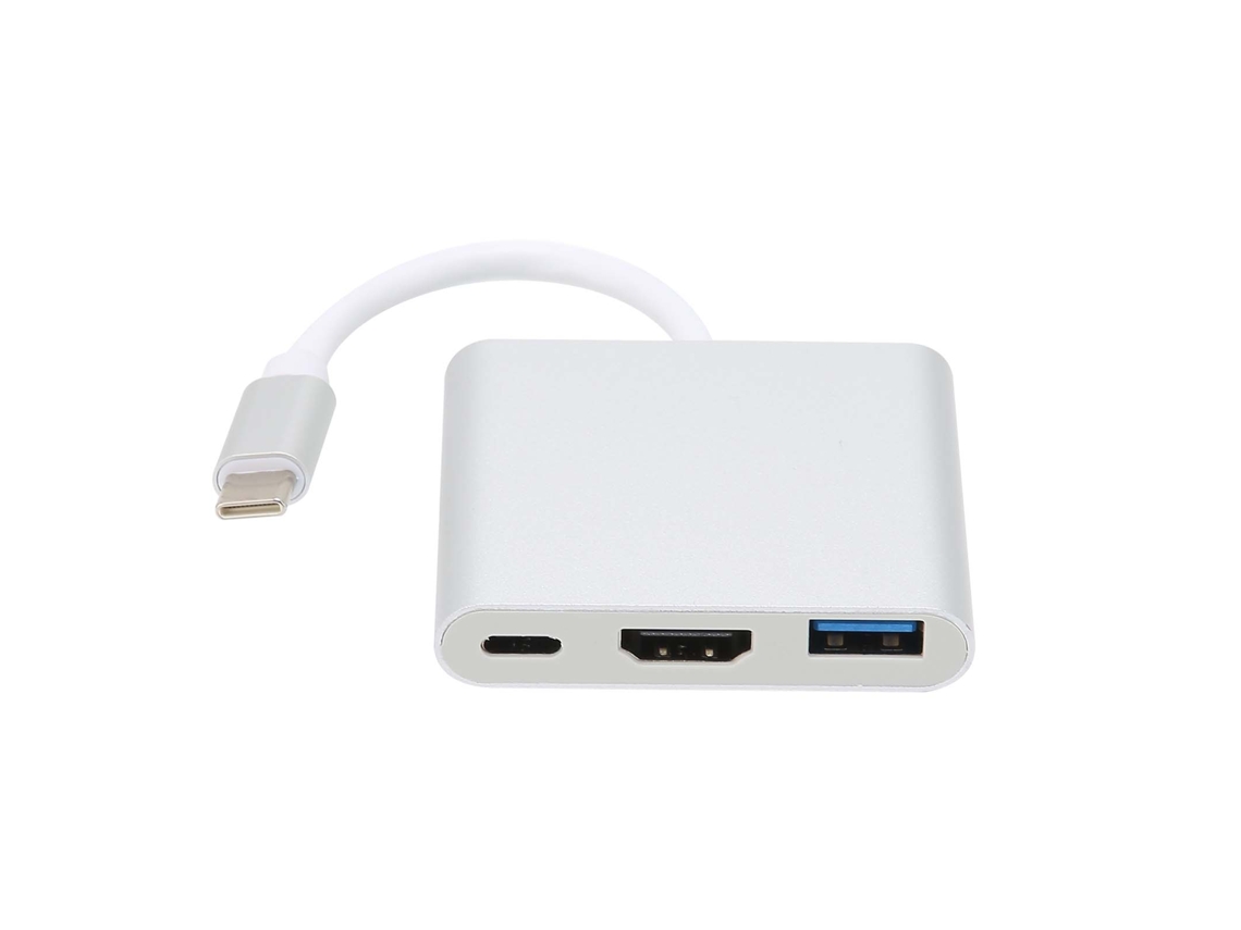 Adaptador Hub Usb c LAXISCREED 3 em 1 Hdmi Pd Usb3.0