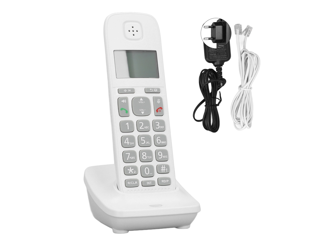 Aetheria telefone Sem Fio com Tela Lcd 1.6 Polegadas, Armazenamento 40 Números, Chamada Interna para Lar Hotel Escritório Plugue Eu