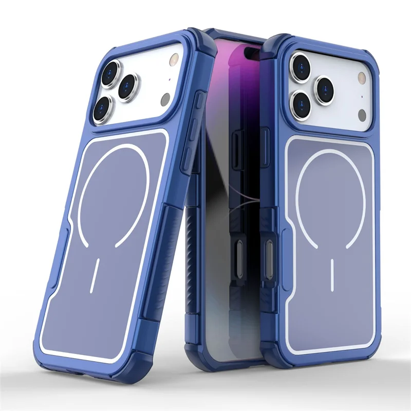 (azul, Iphone 17 Pro Max) Capa Para Celular Com Design De Dupla Camada À Prova De Choque E Suporte.