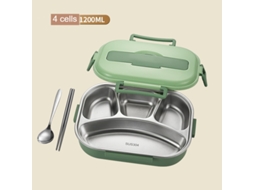 Lancheira Bento À Prova de Vazamentos para Adultos Lancheira Talheres Bolsa EVELTEK Freshxlargexfour grid