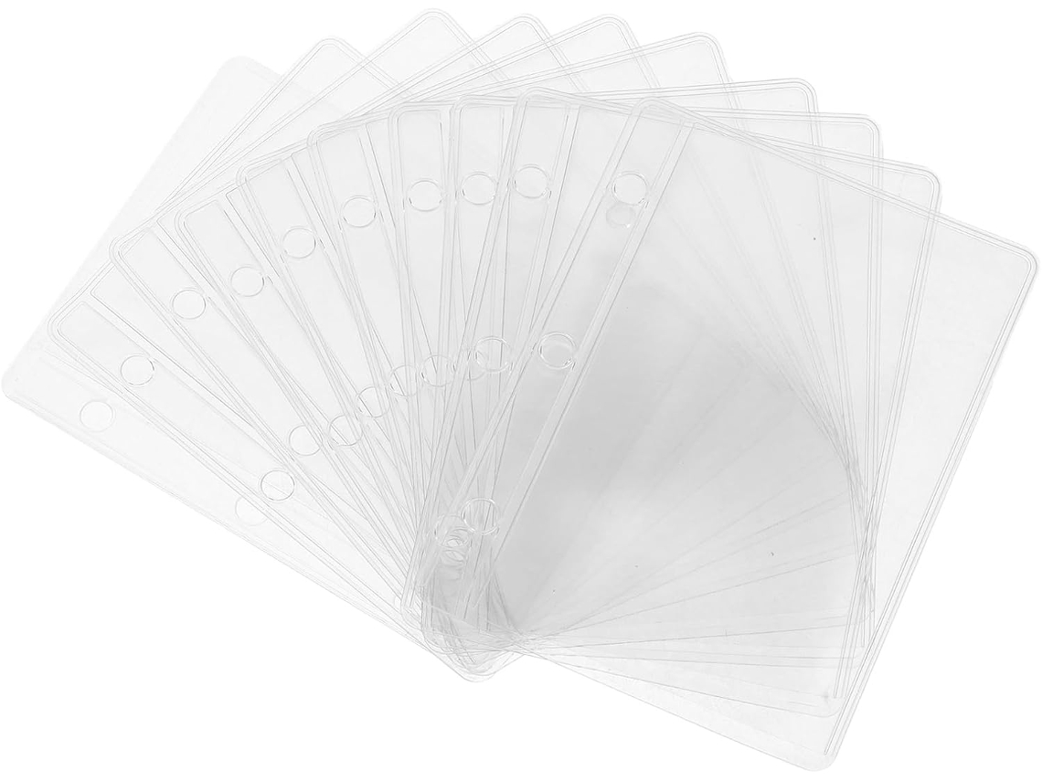 Pastas Organizadoras Triplas, Mini Pastas Transparentes Reutilizáveis, Pacote com 10 Unidades, Organizadores