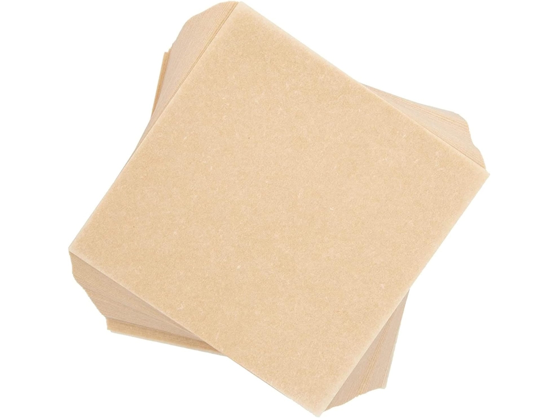 200 Pedaços De Papel Siliconado Marrom Quadrado Dupla Face Congelados