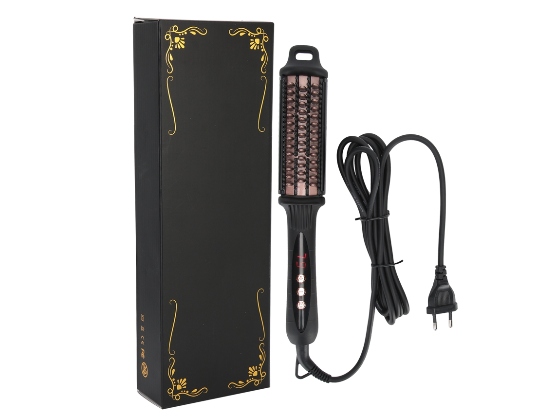 Pente De Alisamento De Cabelo Elétrico Anti-calda Desmontável Com Painel Cerâmico Tourmalina E Tela Digital Led