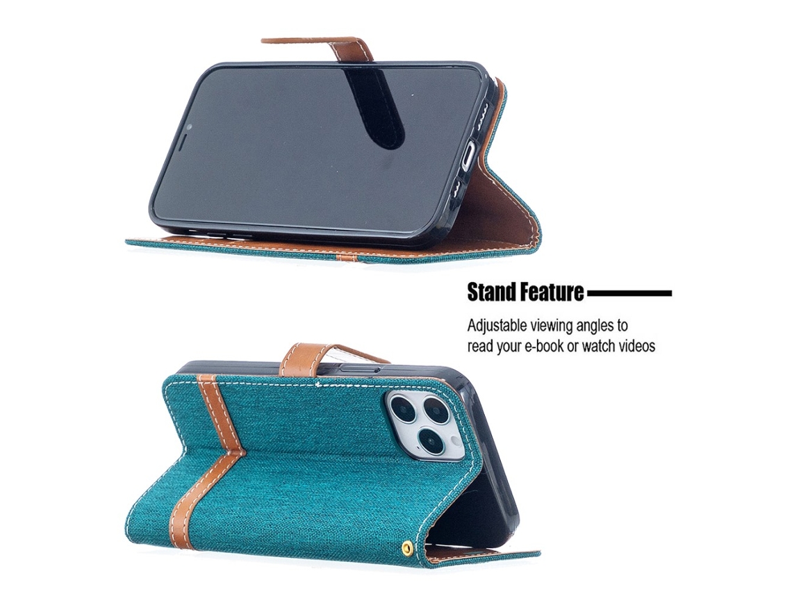 Capa para iPhone 12 Pro Pele Sintética Verde