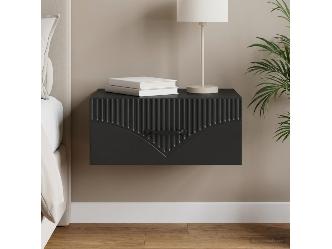 Vidaxl Gabinete De Canto Montado Na Parede Preto 49 X 34,5 X 20 Cm
