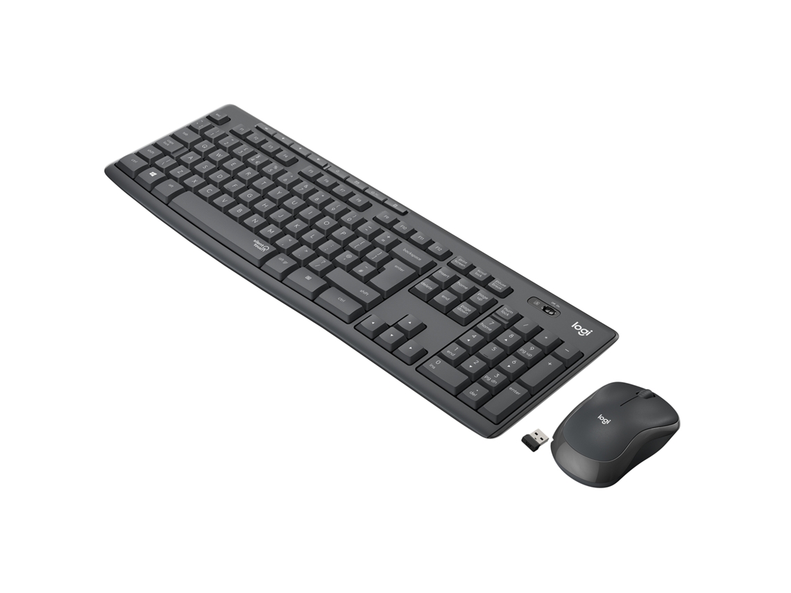 LOGITECH Mk295 Silent Wireless Combo Teclado Ratón Incluido Usb Qwerty Italiano Grafito