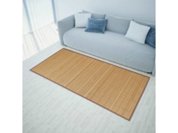 Tapete Retangular Bambu 80 X 300 Cm Castanho