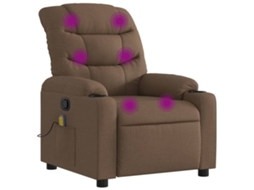 Massage Recliner Chair, Massage Recliner Chairs Vidaxl Marrom Tecido