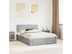 Vidaxl Estrutura Da Cama Cinzento 160 X 200 Cm Derivados De Madeira