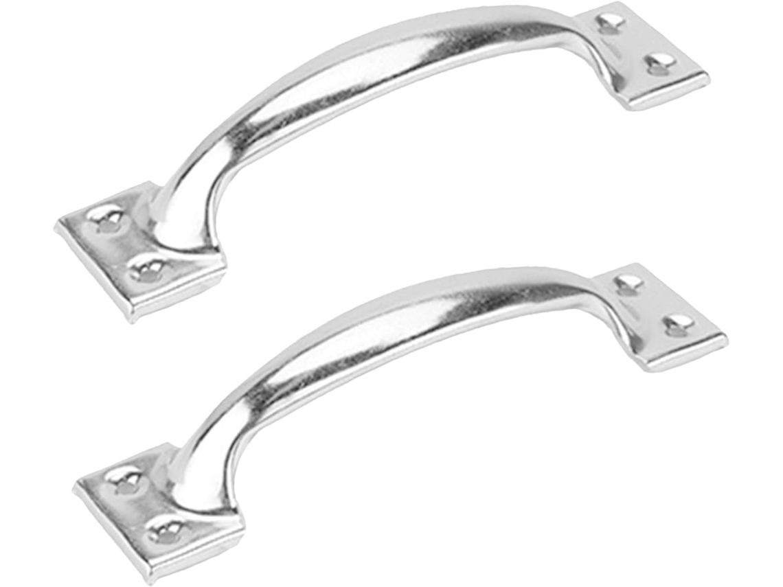 Puxadores De Porta Celeiro Em Aço Inoxidável, 2 Peças, Prata, 150mm, Com Suporte Para Portas De Guarda Roupa
