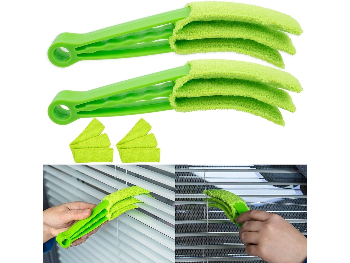 Escova De Limpeza, Conjunto De 2, Para Persianas E Lâminas, Com Capa De Microfibra.