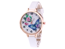 Relógio de Pulso Feminino de Quartzo Elegante Casual Moda Branco Presente