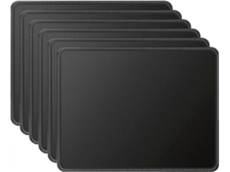 Conjunto De 6 Mousepads Com Bordas Costuradas, 260x210x3mm, Impermeáveis ​​e Com Base De Borracha Antiderrapante. Olysi Shop