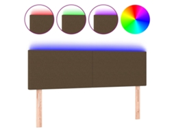 Led Headboard, Led Headboards Vidaxl Marrom Tecido (144 X 5 X 78/88 Cm)