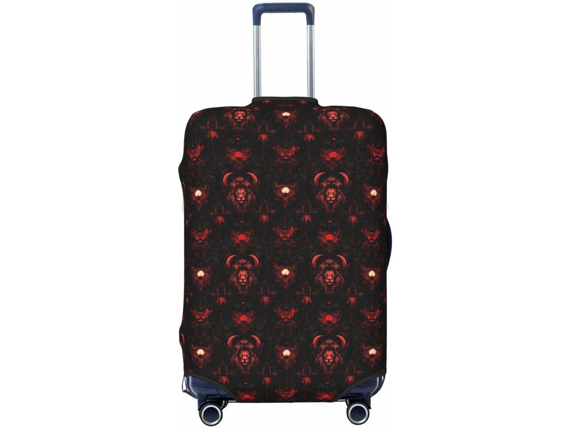 Capa para Mala Novastar Macia com Estampa de Vermelho Escuro 1 Cm Tecido Poliéster Férias Viagens