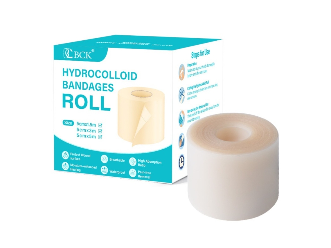 Lenço Para Cicatrizes Hidrocoloide 5cm - Barreira De Humidade Para Cicatrizes De Queimaduras E Hipertróficas Pós-operatórias, Rolo 3m Ou 5m 3 M