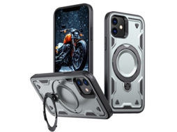 Capa Armor Híbrida Pc Tpu Para Iphone 12 - Suporte De Anel Magsafe