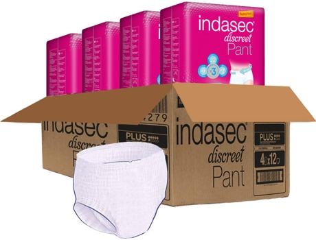 Fralda INDASEC M (Pack 4x12Un)