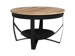 Vidaxl Mesa De Centro Ø68x43 Cm Madeira De Mangueira Áspera