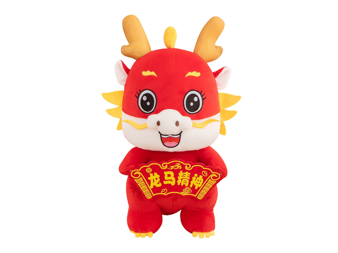Urso de Pelúcia do Ano Novo 2024 Mascote Dragão 50cm LAXISCREED