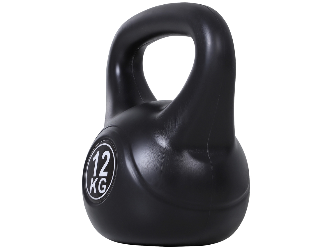 Kettlebell 12kg S/MARCA (27x21x31cm, com cabo ergonômico, treino de força)