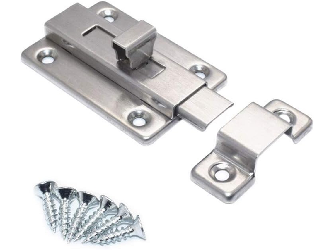 Fechadura Deslizante De Aço Inoxidável Porta, Trinco Cilíndrico, Bom Desempenho, Design Durável