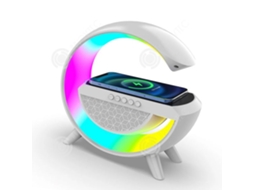 Alto-falante Bluetooth multifuncional Inn com luz LED pode carregar smartphones sem fio, alto-falante Bluetooth estéreo. Innovtec