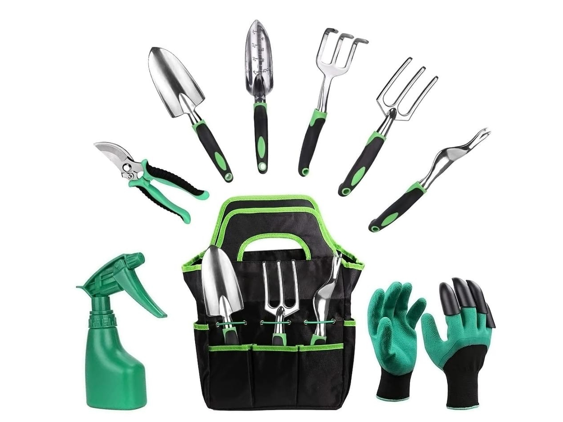 Conjunto Completo De Ferramentas De Jardim, Design Ergonômico Com Alças Não Lip, Inclui Sacola, Suprimentos Duráveis ​​de Jardinagem Para Todas As Su