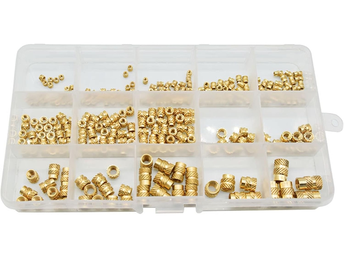 Kit Com 300 Peças De Parafusos Serrilhados M2-m6, Insertos Roscados