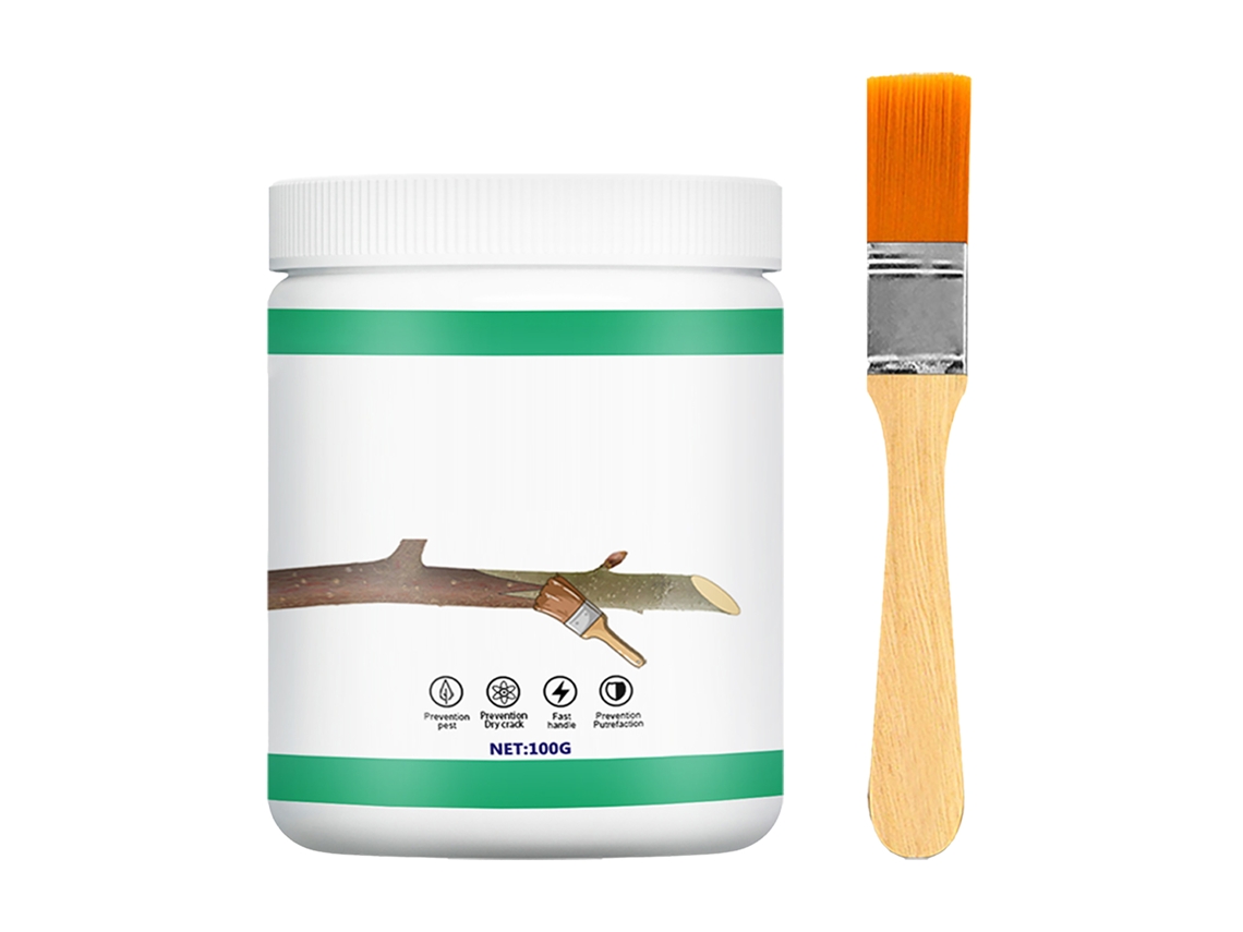 Selante de Poda para Feridas de Árvores com Pincel Paste Curativa Multifuncional para Jardim, Bonsai e Plantas Frutíferas