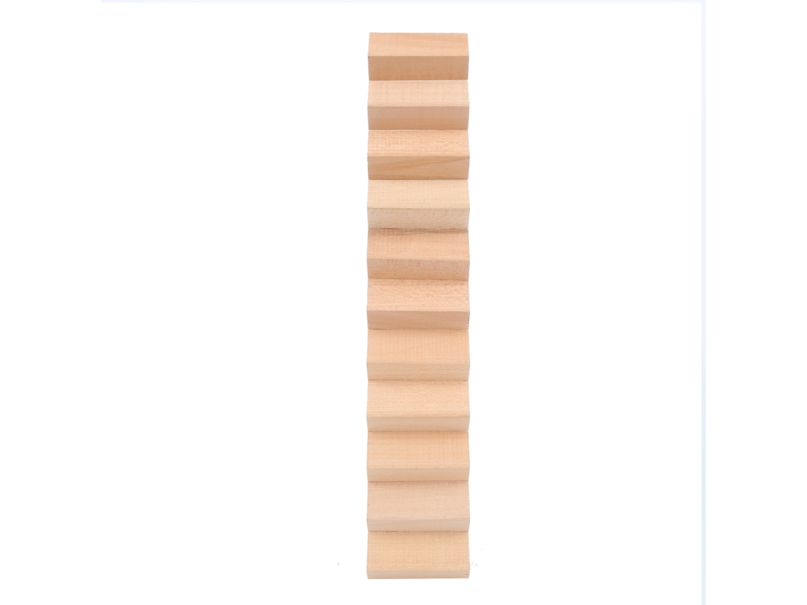 Ats escalera de Madera Miniatura 1:12 para Casita de Muñecas, Escalón Diy, Accesorio Decorativo Sin Pasamanos