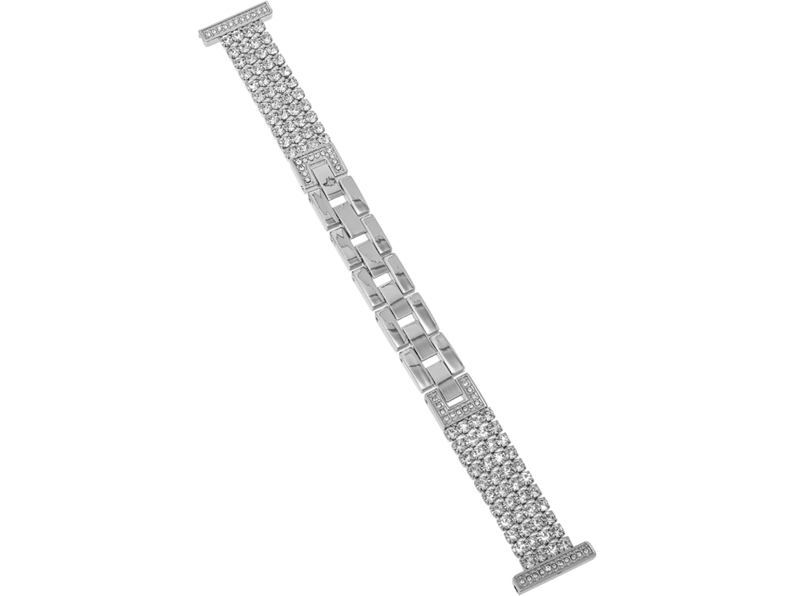 Pulseira De Relógio Com Quatro Fileiras Diamantes, Compatível