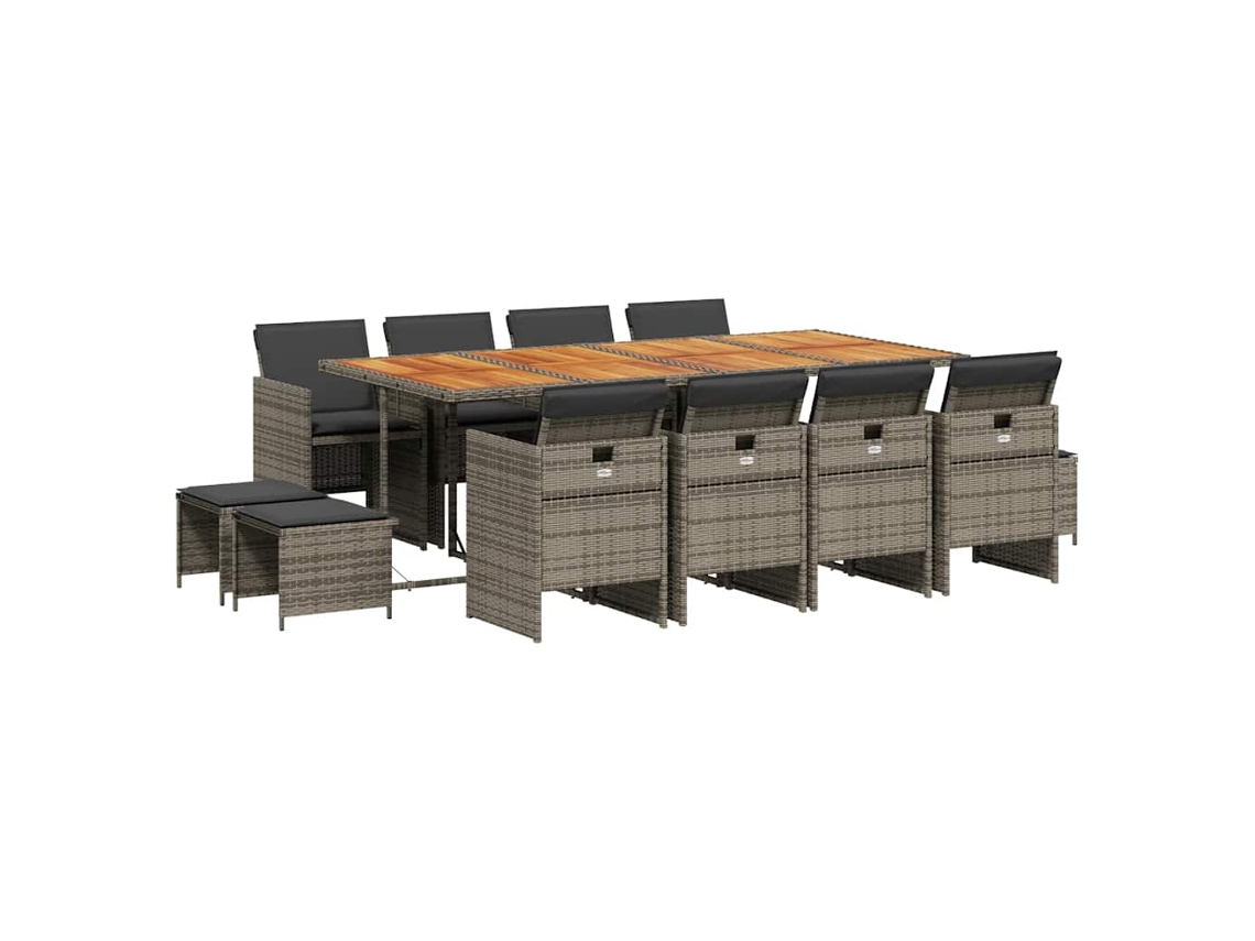 Garden Dining Set, Garden Dining Sets Vidaxl Cinzeto Rattan / Vime (n/a)