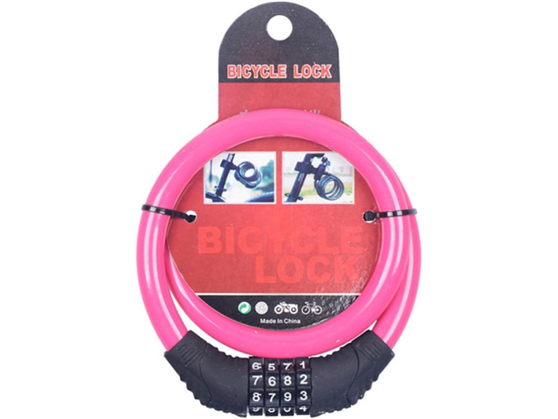 Cadeado Para Bicicleta De Transportar, Com Combinação De 4 Dígitos, Aço