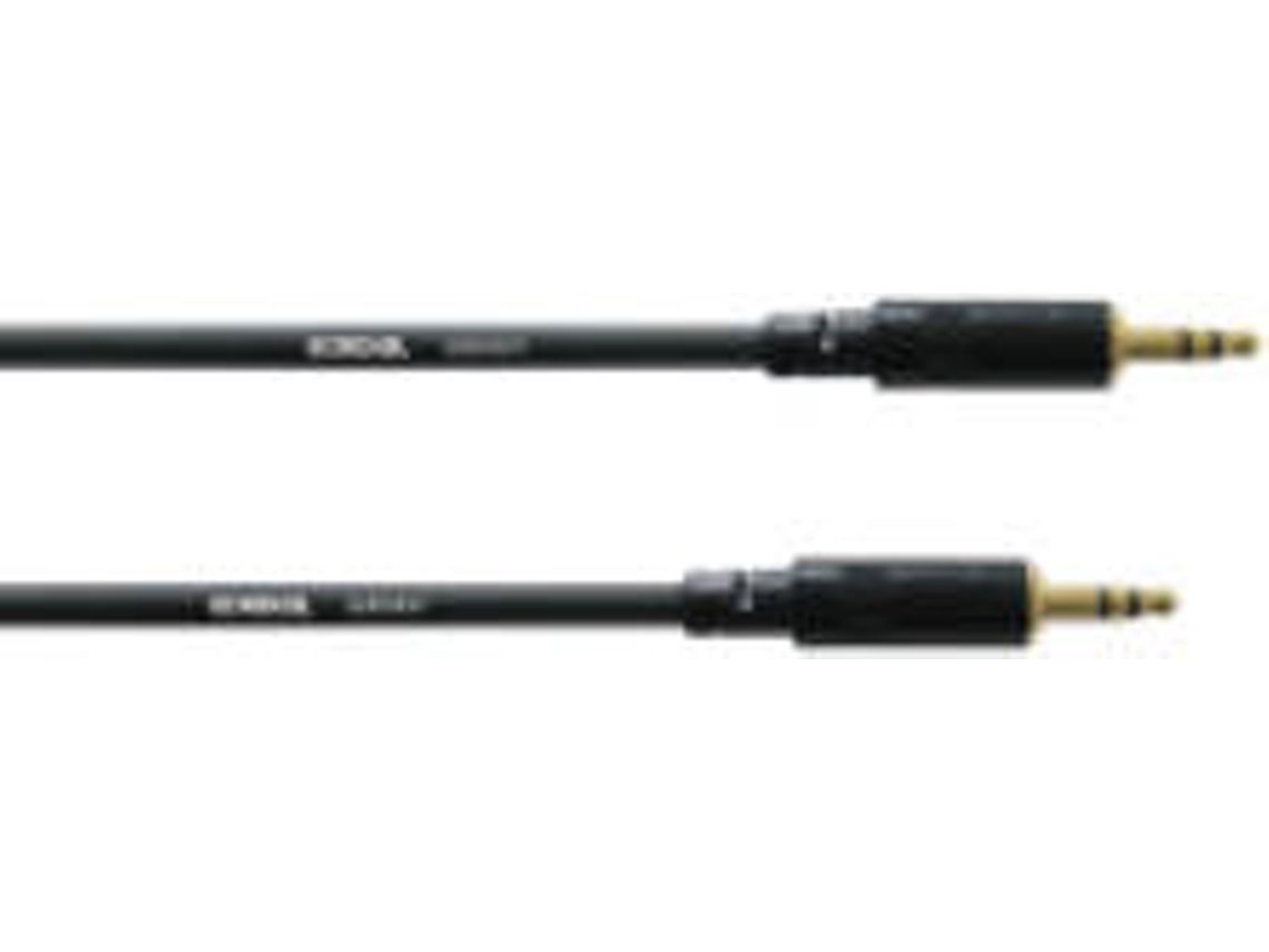 Cabo de Áudio CORDIAL (Jack 3.5mm - 3 m - Preto)
