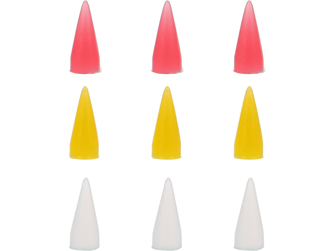 Conjunto de 9 Pontas de Reposição de Silicone para Caneta de Manicure, Pontas Pequenas.