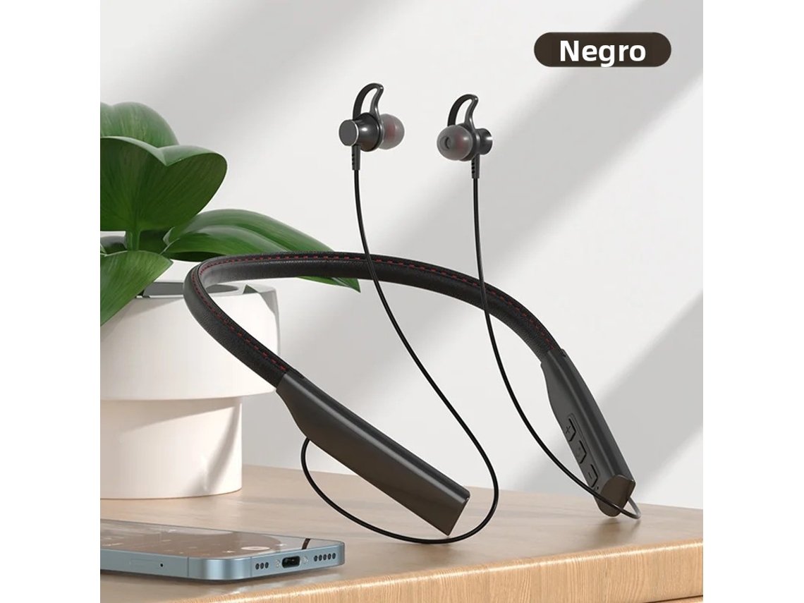 Fones De Ouvido Bluetooth Sem Fio (pretos) Com Microfone E Faixa Magnética Para O Pescoço.