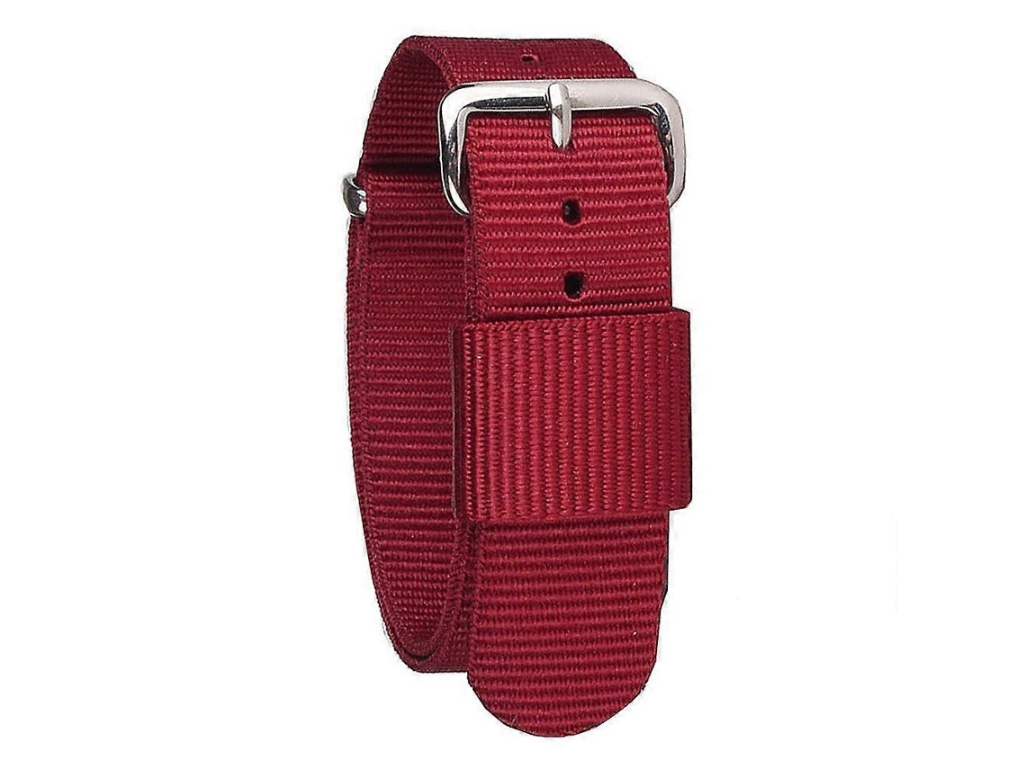 Pulseira De Relógio Trançada Em Nylon Vermelho, Acessório Simples Para Uso Com Smartwatch. Confortável.