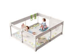 Parque Infantil 175x150cm, Tamanho Xxl, Com Design Em Tela Respirável, Base Antiderrapante E 2 Argolas Para Puxar. Zkaka