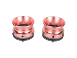 Aetheria 2pcs Adaptadores Hub Nab 1/4 10 Polegadas Alumínio Carrete Gravadora Compatível Revox B67 Akai Teac Rosa