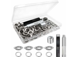 Conjunto De 100 Ilhós Para Lona, ​​ Ilhós Prateados Para Reparo De Lona De Tenda, 12 Mm(diâmetro Interno)
