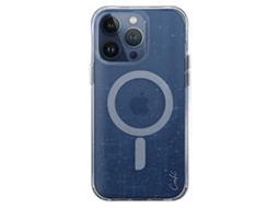 Capa para iPhone 15 Pro Max UNIQ Pele Sintética Magnética Azul