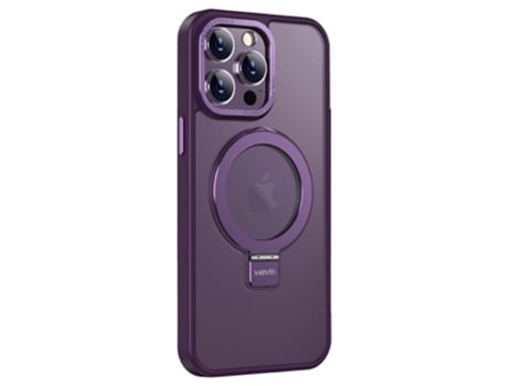 Suporte Casa Magsafe Para Iphone 15 Pro Max X-level Pele Sintética Anti-choque Roxo