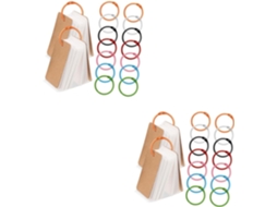 Conjunto De 140 Argolas Metálicas Para Arquivo, Sendo 70 Peças Multicoloridas Ideais Para Encadernação, Chaveiros E