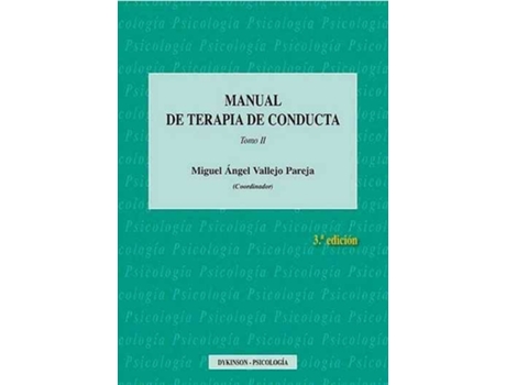 Livro Manual De Terapia De Conducta