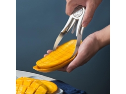 Ferramenta para Cortar e Pelar Manga Cortador, Pelador e Retirador de Caroço de Manga Durável com Lâminas de Aço Inoxidável