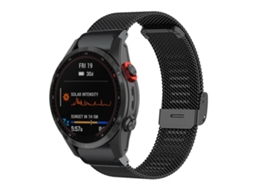 Bracelete para Garmin XIAOMOYU Fenix 8 / 7x / 6x / 5x Metal Milanês Preta (26mm)