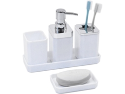 Conjunto De 5 Acessórios Modernos Para Banheiro, Incluindo Saboneteira E Porta-escovas De Dentes.
