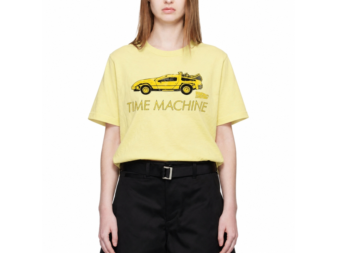 Rockinstone Back To The Future Movie Car Heather Yellow Adult T-shirt Size:xl
