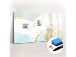 Quadro De Vidro Magnético Padrão Decorativo Para O Quarto Das Crianças Espelharte (120x60 Cm)